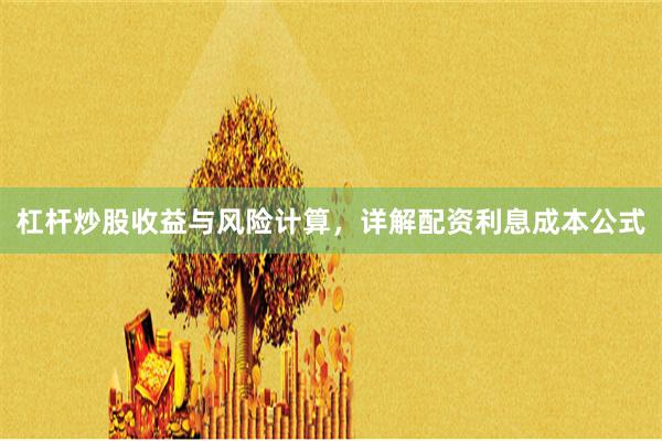 杠杆炒股收益与风险计算，详解配资利息成本公式
